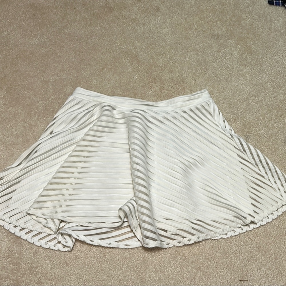 Cute white striped girls skirt
